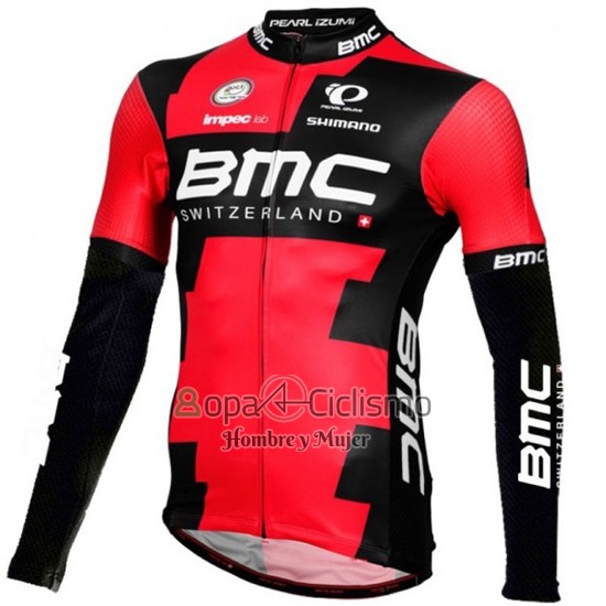 Bmc Ropa Ciclismo Culotte Largo 2016 Mangas Largas Negro y Rojo